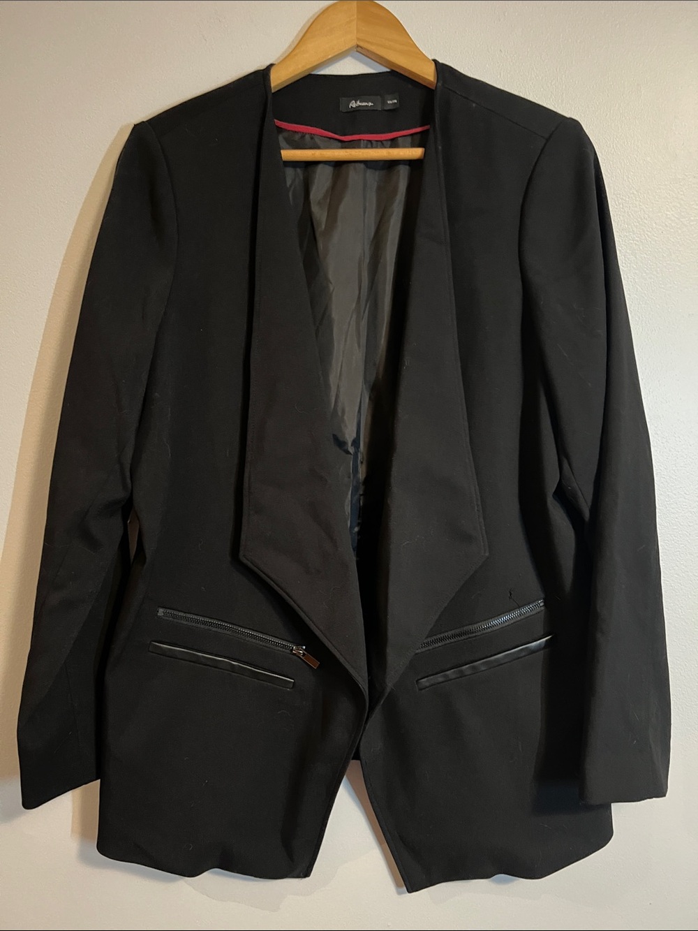 Black Women's Open-Front Blazer Jacket size XXL